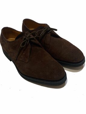 John Lobb Derby suede shoes in dark brown